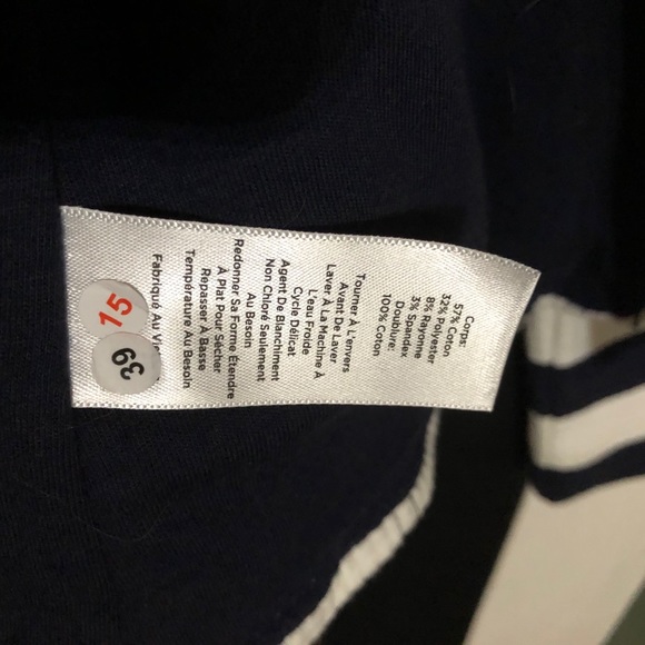 Talbots Navy and White Striped Jacket Size Small Coastal Nautical Vibe - Picture 3 of 4